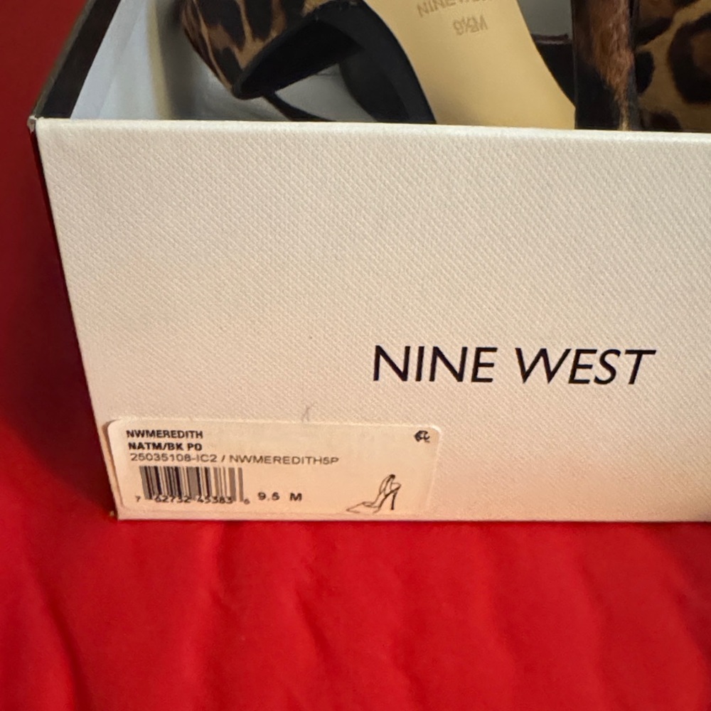 Nine West Black and Brown Leopard Heels - Picture 4 of 4